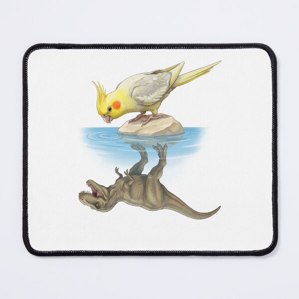 Item preview, Funny Yellow Cockatiel Reflection T Rex Dinosaur Parrot Mom Dad Lover designed and sold by DoodleTortle.