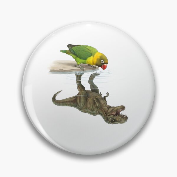 Item preview, Funny Yellow collared Lovebird Reflection T Rex Dinosaur Parrot Mom Dad Lover designed and sold by DoodleTortle.