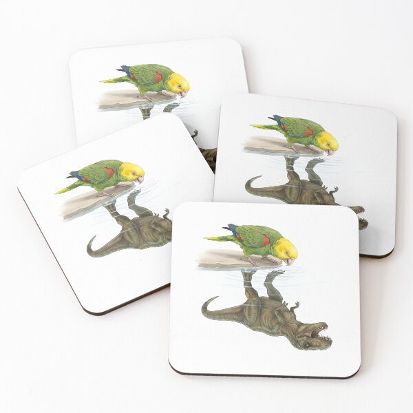 Item preview, Funny Yellow Headed Reflection T Rex Dinosaur Parrot Mom Dad Lover designed and sold by DoodleTortle.