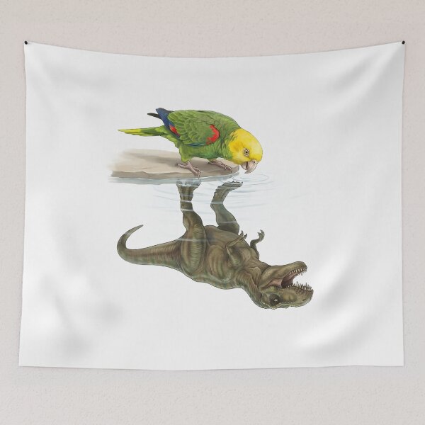 Item preview, Funny Yellow Headed Reflection T Rex Dinosaur Parrot Mom Dad Lover designed and sold by DoodleTortle.