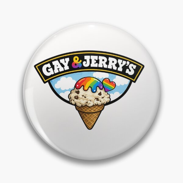 Item preview, Gay and Jerry Rainbow Scoop Pride Dessert Humor Queer Sweet Culture designed and sold by Places On Earth.