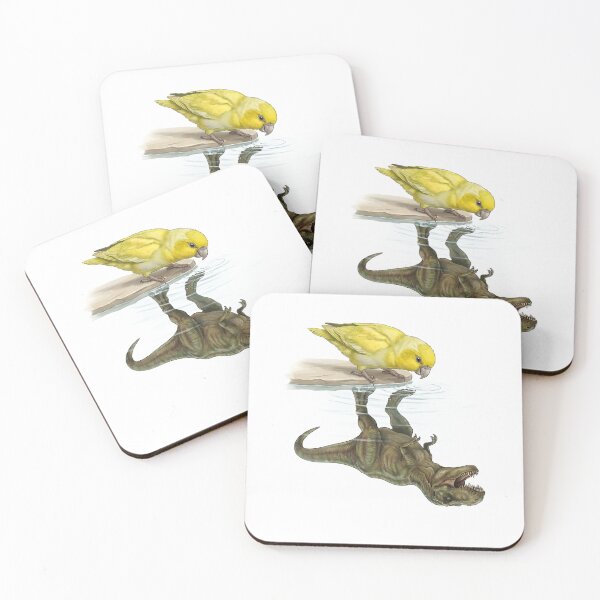 Item preview, Funny Yellow Parrotlet Reflection T Rex Dinosaur Parrot Mom Dad Lover designed and sold by DoodleTortle.