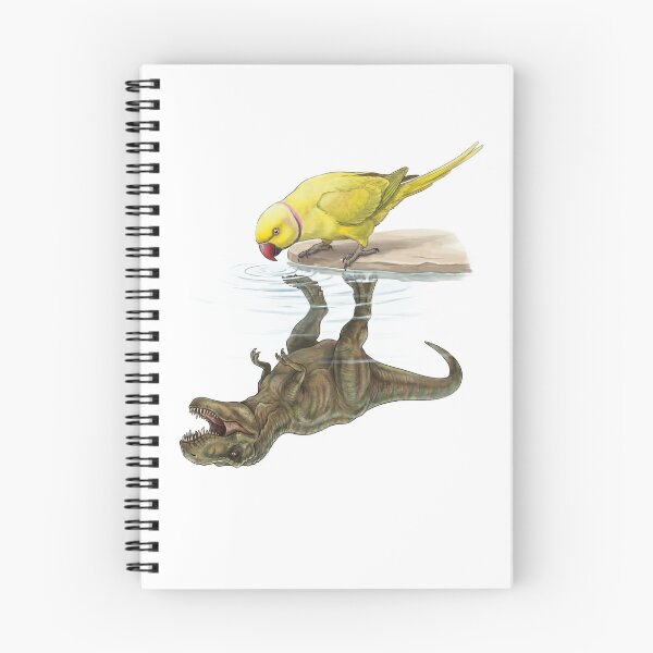 Item preview, Funny Yellow Ringneck Parakeet Reflection T Rex Dinosaur Parrot Mom Dad Lover designed and sold by DoodleTortle.