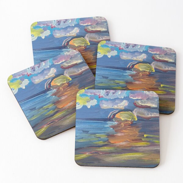 Item preview, Sunrise Over Lake Michigan Painting designed and sold by bloomingvine.