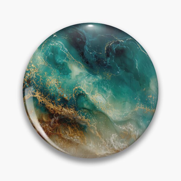 Item preview, Teal Gold Beach designed and sold by SoliDeoArts.