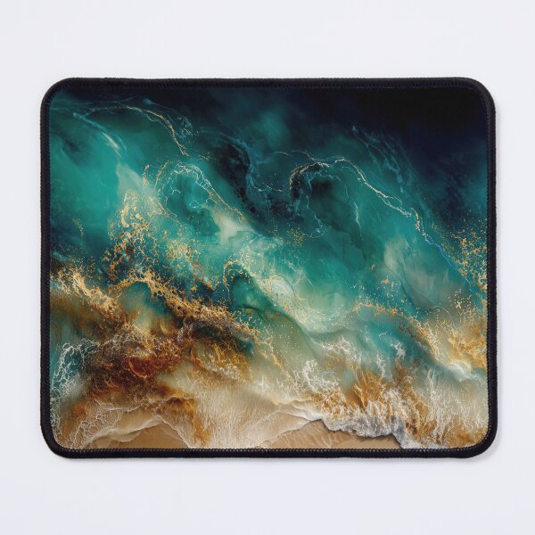 Item preview, Teal Gold Beach designed and sold by SoliDeoArts.