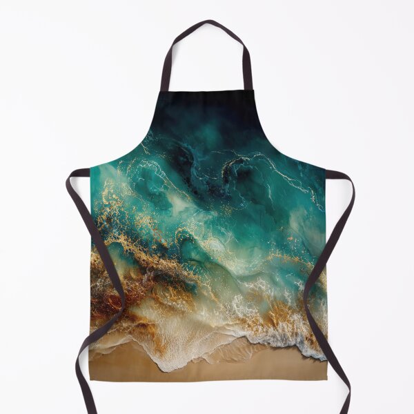Item preview, Teal Gold Beach designed and sold by SoliDeoArts.