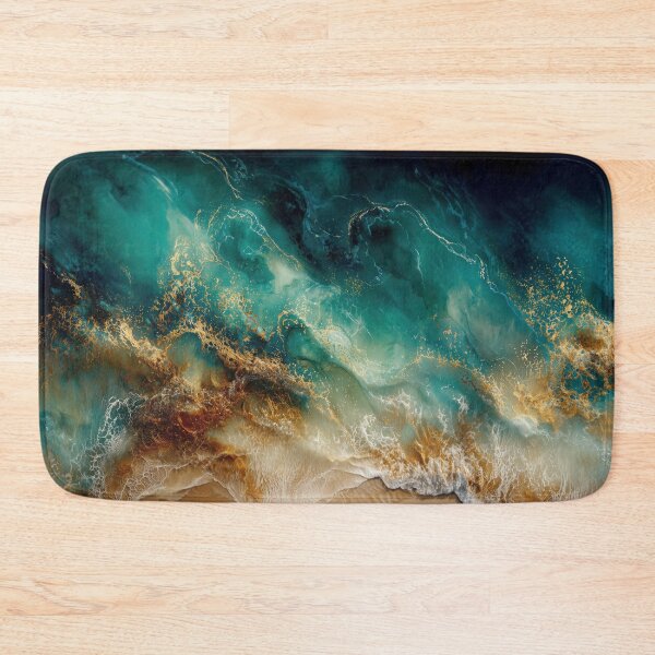 Item preview, Teal Gold Beach designed and sold by SoliDeoArts.