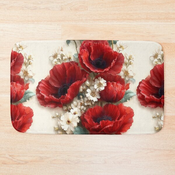 Item preview, Traditional Remembrance Poppy Bouquet Watercolor Pattern designed and sold by Nine Lives Studio.
