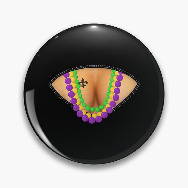 Item preview, New Orleans Funny Mardi Gras Beads Flash Cleavage Tailgate designed and sold by DeanASkinner.