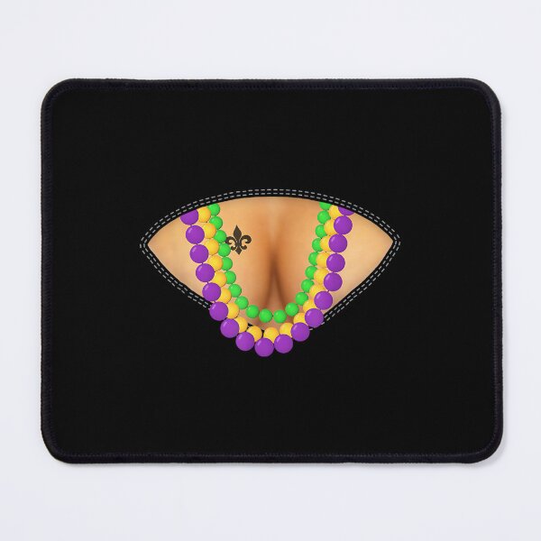 Item preview, New Orleans Funny Mardi Gras Beads Flash Cleavage Tailgate designed and sold by DeanASkinner.