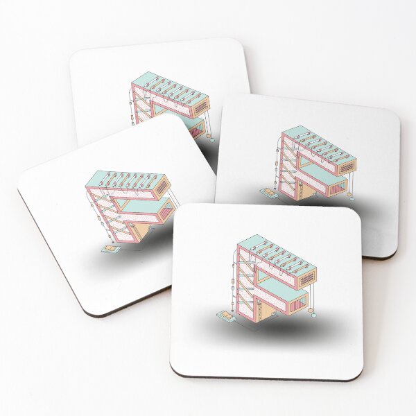 Item preview, Isometric Letter F - Pastel Neon Factory Concept designed and sold by Soluna Studio.