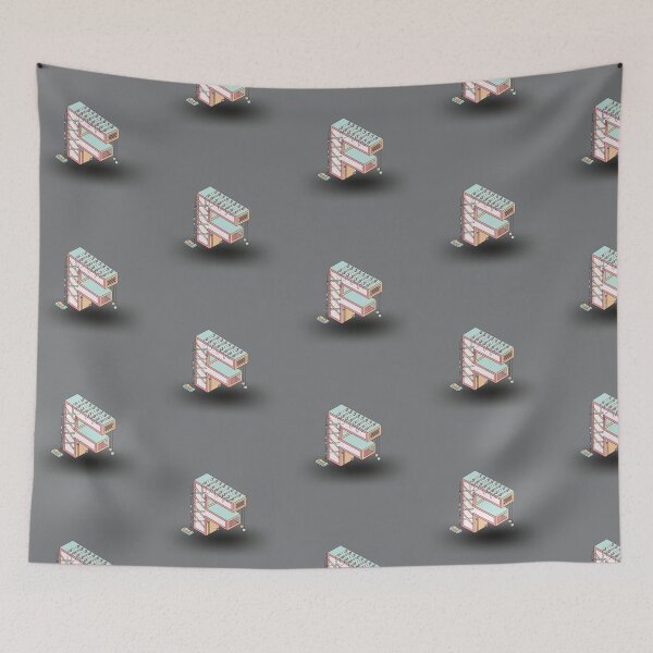 Item preview, Isometric Letter F - Pastel Neon Factory Concept designed and sold by Soluna Studio.