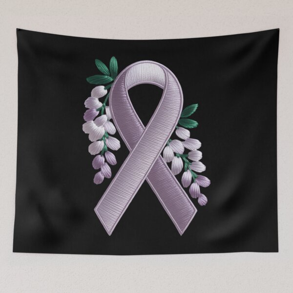 Item preview, Purple Ribbon Embroidered Pancreatic Cancer Awareness designed and sold by TyraYoung.