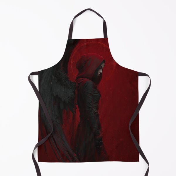 Item preview, Dark Angel with Black Wings and Red Halo Art designed and sold by GrinGalore.