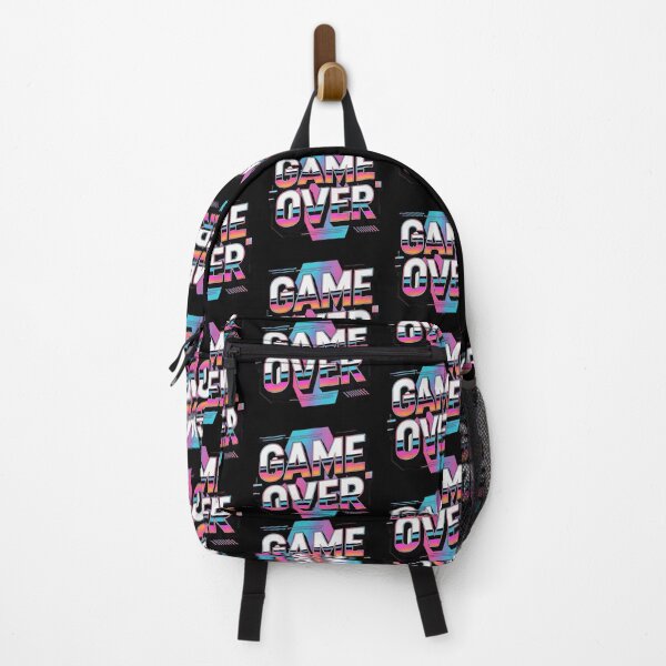 Item preview, Game Over Neon Retro Gaming Sticker | Vaporwave 80s Aesthetic Gamer Design designed and sold by WorkVibe Studio.