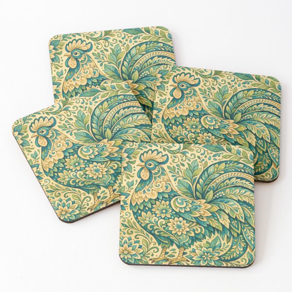 Item preview, Ornamental rooster in a field of flowers designed and sold by Sigtrix.