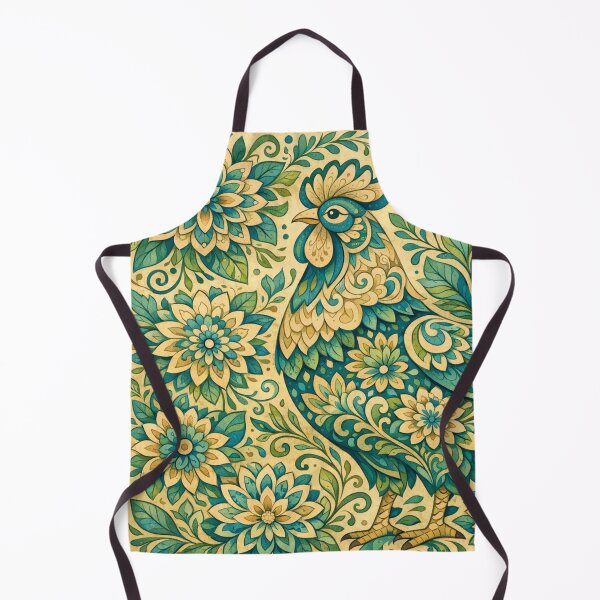 Item preview, Ornamental rooster in a field of flowers designed and sold by Sigtrix.
