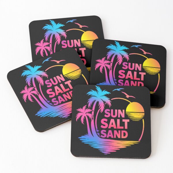 Item preview, Sun Salt Sand - Neon Tropical Sunset Beach Design designed and sold by myforestfog.
