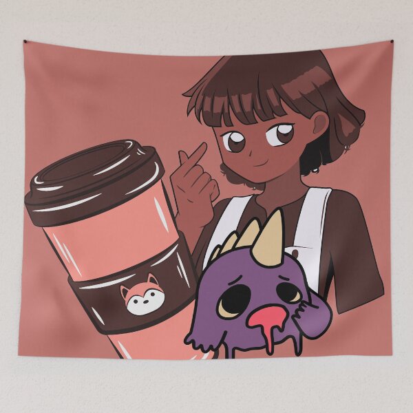 Item preview, K-pop Finger Heart & Takeaway Coffee – Kawaii Anime Style designed and sold by Kanniax.