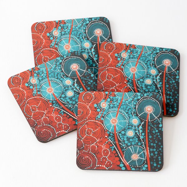Item preview, Aboriginal Inspired Dot Art - Floral Opposite designed and sold by GrinGalore.