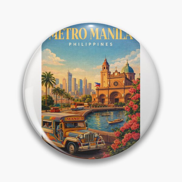 Item preview, Metro Manila Intramuros and Manila Cathedral Waterfront Philippines designed and sold by Places On Earth.
