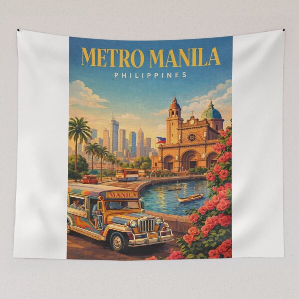 Item preview, Metro Manila Intramuros and Manila Cathedral Waterfront Philippines designed and sold by Places On Earth.