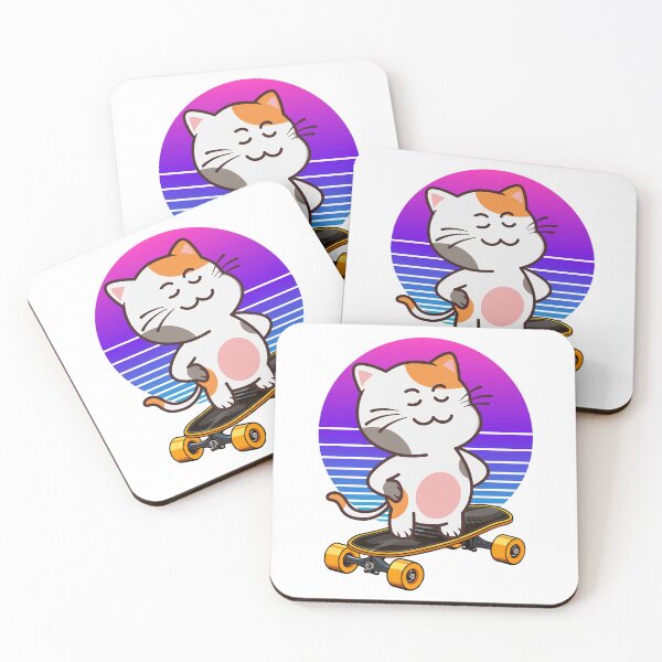 Item preview, Skateboarding Cat Retro designed and sold by yuki-hana.