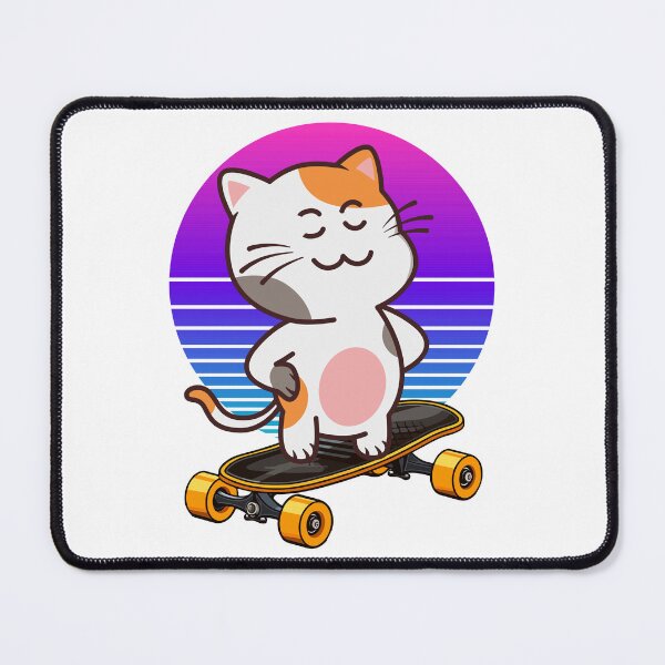 Item preview, Skateboarding Cat Retro designed and sold by yuki-hana.