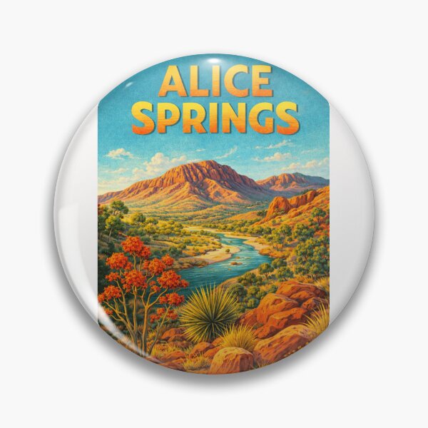Item preview, Alice Springs MacDonnell Ranges and Todd River Northern Territory Australia designed and sold by Places On Earth.