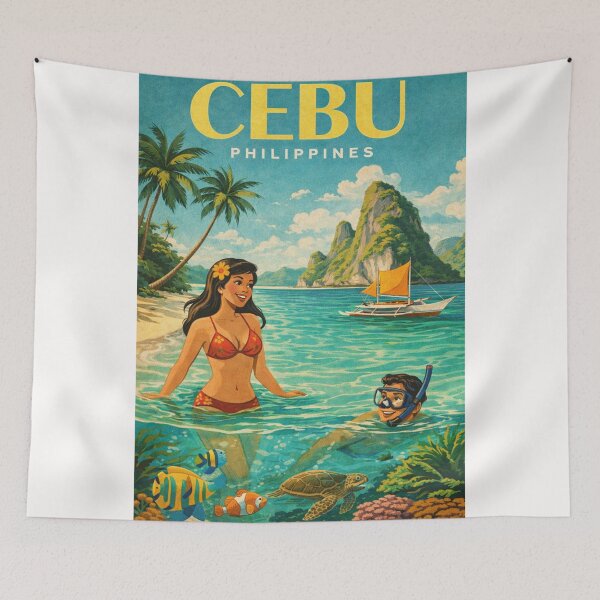 Item preview, Cebu Island Mactan Coast and Visayan Sea Philippines designed and sold by Places On Earth.