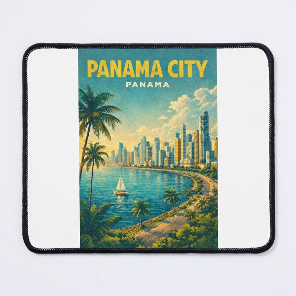 Item preview, Panama City Pacific Coast Skyline and Avenida Balboa Panama designed and sold by Places On Earth.
