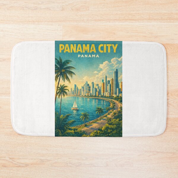 Item preview, Panama City Pacific Coast Skyline and Avenida Balboa Panama designed and sold by Places On Earth.