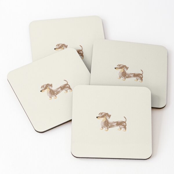 Item preview, Adorable Smooth Chocolate and Tan Dapple Dachshund Sausage Dog Silhouette designed and sold by Laura Deakin Artist.