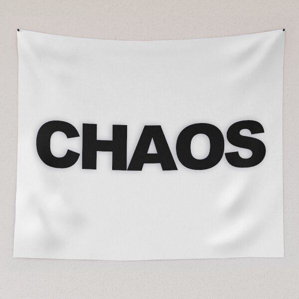 Item preview, CHAOS — Black Minimal Bold Type Statement designed and sold by WORDPAUSE.