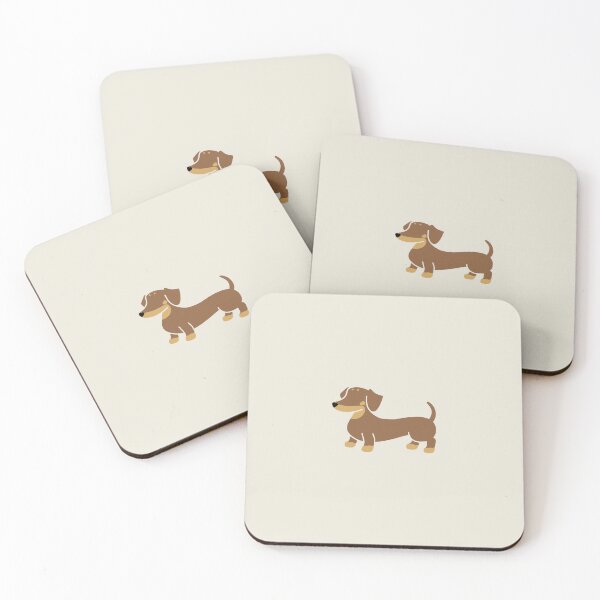 Item preview, Adorable Smooth Chocolate and Tan Dachshund Sausage Dog Silhouette designed and sold by Laura Deakin Artist.
