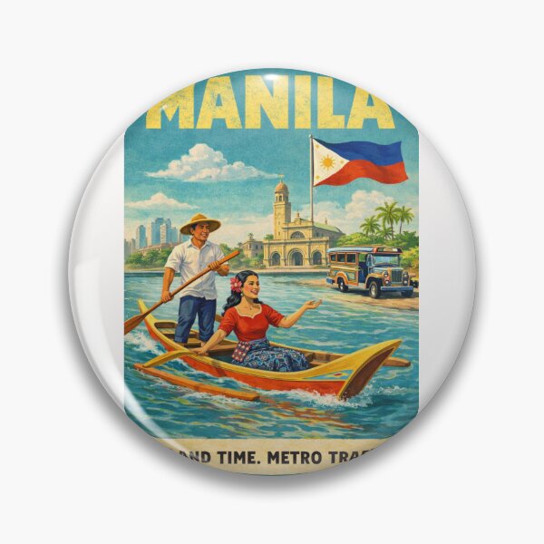 Item preview, Manila Intramuros Pasig River and Philippine Flag Waterfront designed and sold by Places On Earth.