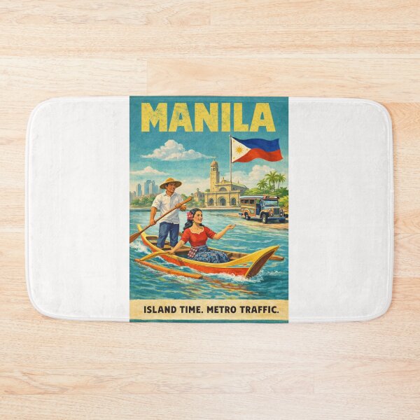 Item preview, Manila Intramuros Pasig River and Philippine Flag Waterfront designed and sold by Places On Earth.