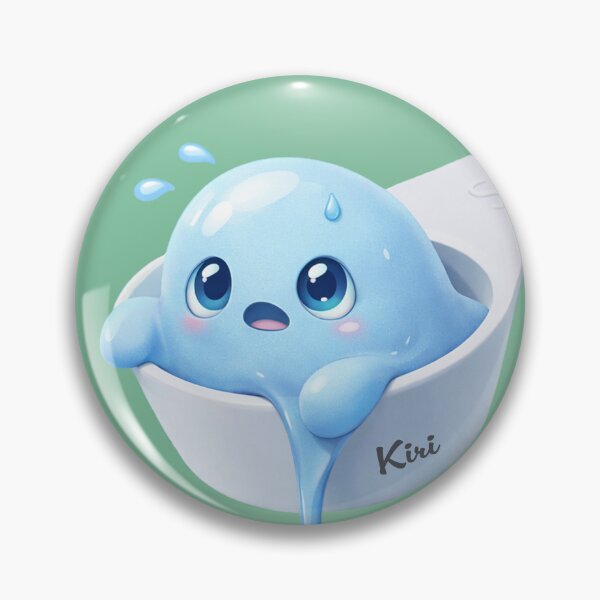 Item preview, Kawaii Slime Character – Worried Blue Cute Mascot designed and sold by feSora.