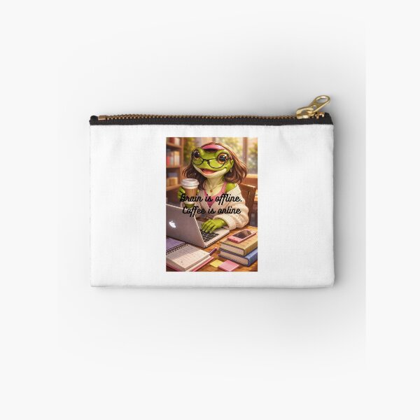 Item preview, Cute Study Frog with Coffee designed and sold by GlitterAndStars.