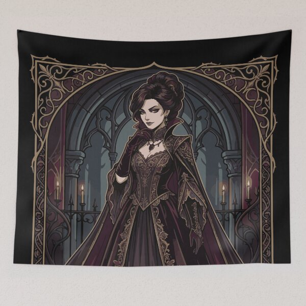Item preview, Gothic Dark Queen Victorian Art – Elegant Vampire Royalty Illustration designed and sold by AmazingEG.