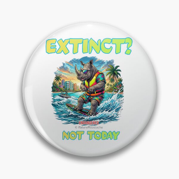 Item preview, Funny Rhino Wakeboard Gift - Critically Endangered Animal Humor - Birthday Gift Sport Lover Animal Lover designed and sold by Nature & Moustaches.