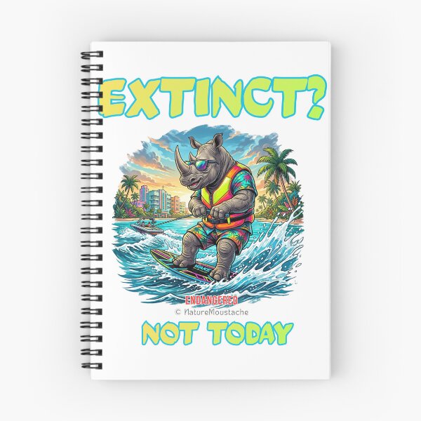 Item preview, Funny Rhino Wakeboard Gift - Critically Endangered Animal Humor - Birthday Gift Sport Lover Animal Lover designed and sold by Nature & Moustaches.