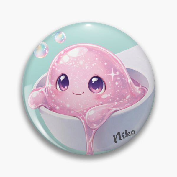 Item preview, Kawaii Slime Character – Cute Pink Calm Mascot designed and sold by feSora.