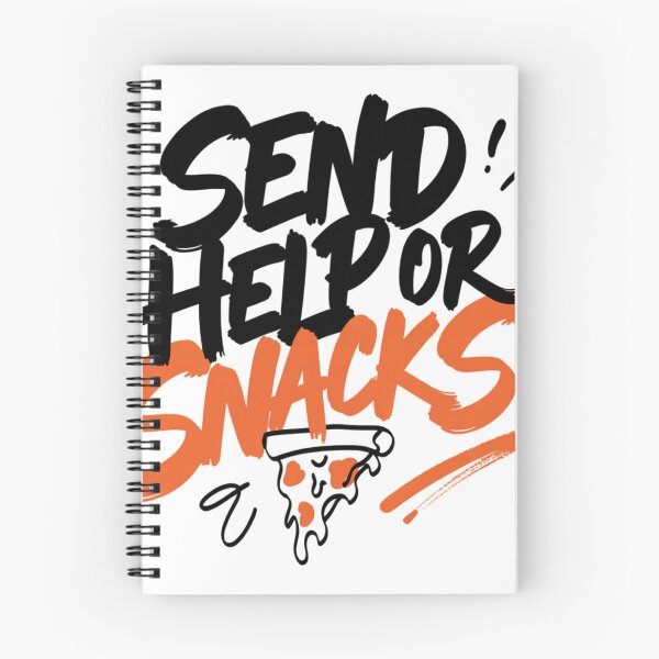 Item preview, Send Help or Snacks Hungry Mood Typography designed and sold by IslandTyped.