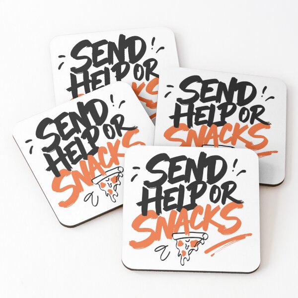 Item preview, Send Help or Snacks Hungry Mood Typography designed and sold by IslandTyped.