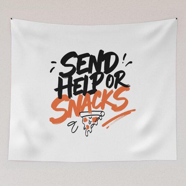 Item preview, Send Help or Snacks Hungry Mood Typography designed and sold by IslandTyped.