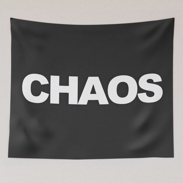 Item preview, CHAOS — White Minimal Bold Type Statement designed and sold by WORDPAUSE.