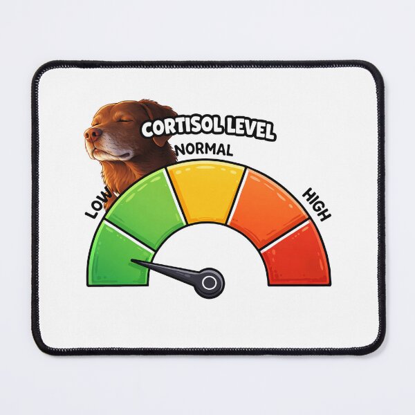 Item preview, Cortisol Level Low Relaxed Dog meme designed and sold by MonkiFlipp.