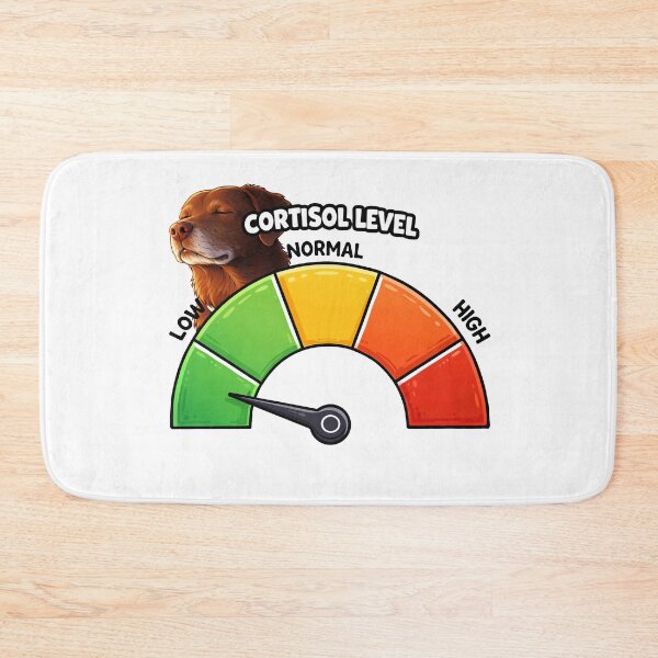 Item preview, Cortisol Level Low Relaxed Dog meme designed and sold by MonkiFlipp.